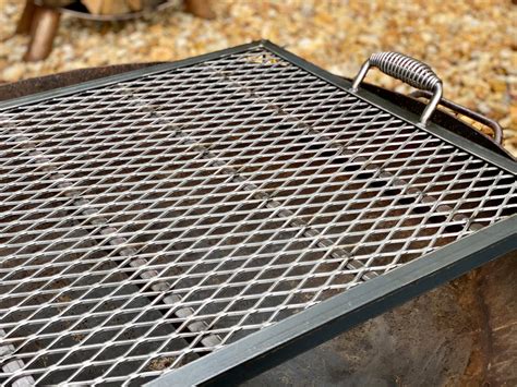 Draw out your design for the grill tray. . Expanded metal for grill grate